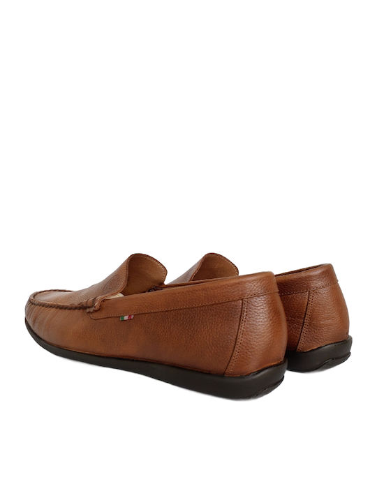 Δερμάτινα Ανδρικά Loafers σε Ταμπά Χρώμα