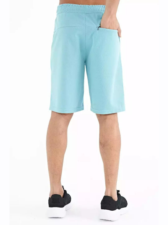 AIR JONES Men's Athletic Shorts Light Blue