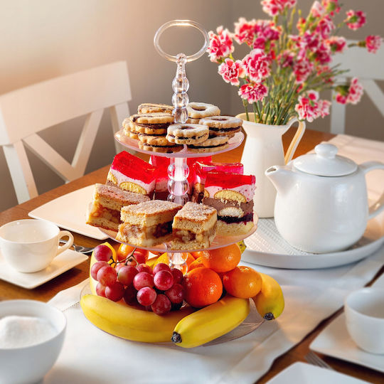 Kadax Two-Tier Cake Fruit Dessert Plate