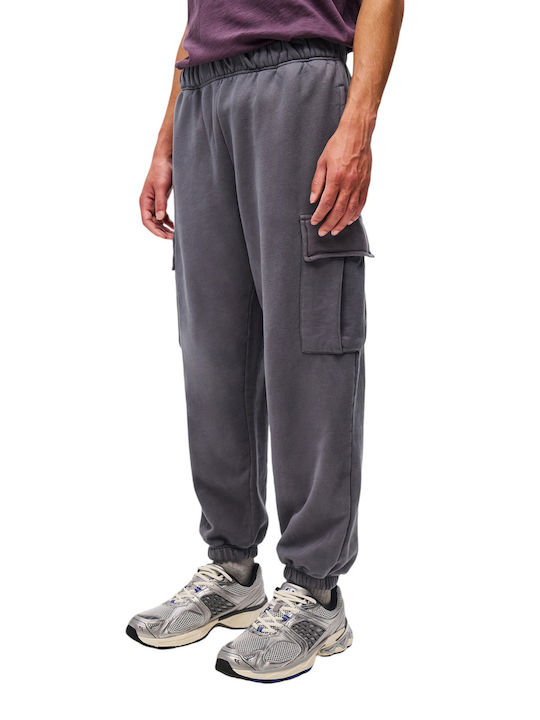 Dirty Laundry Cargo Sweatpants with Elastic Graphite Grey