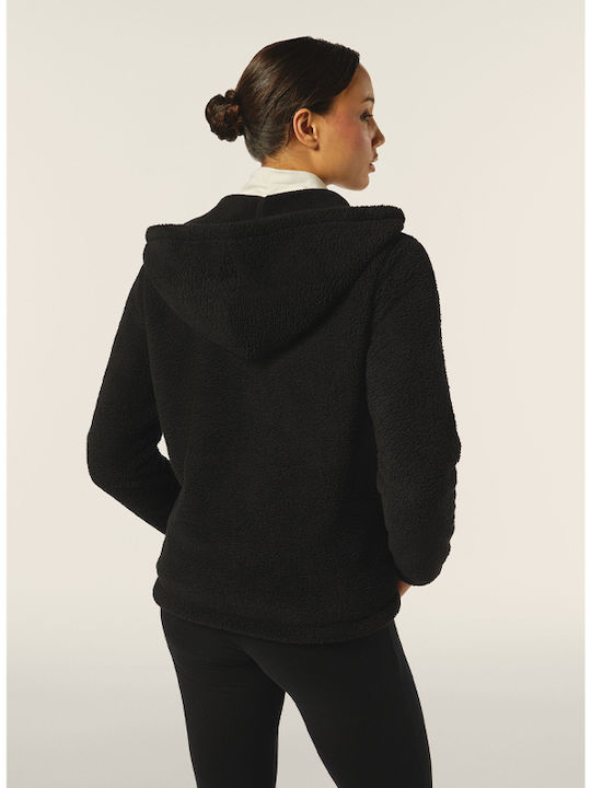 Freddy Short Women's Cardigan with Zipper Black