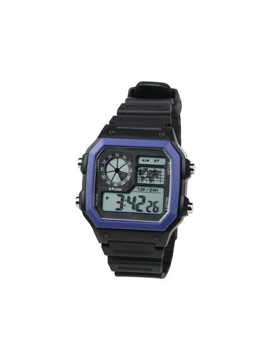 Tesoro Kids Digital Watch with Rubber/Plastic Strap Black 000457197