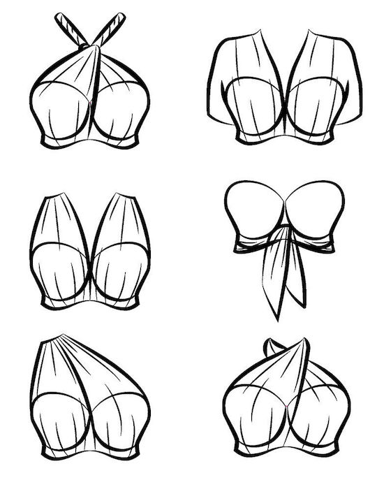 Strapless Ολόσωμο Μαγιό για Μεγάλο Στήθος Μαύρο