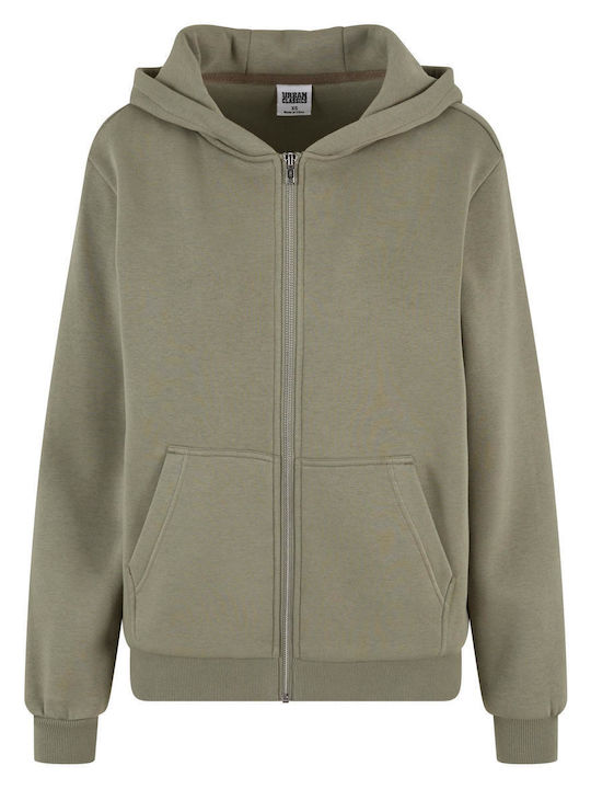 Дамска Жилетка Суитшърт Худи Pale Olive