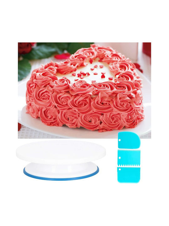 Set de Patiserie Platou Rotativ 106 Piese Șabloane Decorare Prăjituri