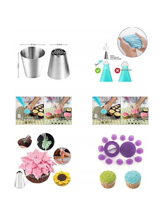 Pastry Set Rotating Platter 137 Pieces Templates Decorating Cakes