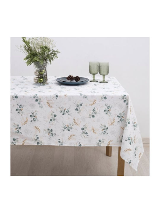 Dimeco Christmas Tablecloth White L140xW220cm 1pcs