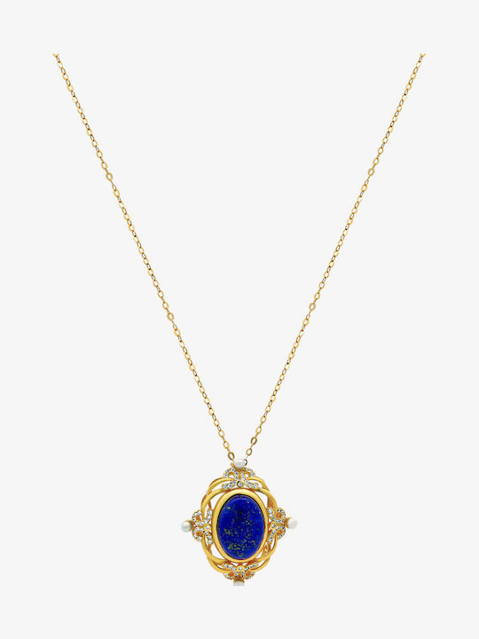 Necklace Made of Gold Plated Silver