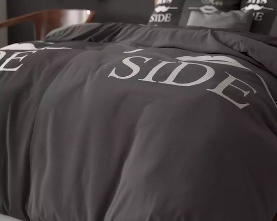 Sleeptime Duvet Cover Set Queen with 2 Pillowcases 240x220 Black