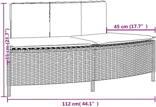 Cadru Jacuzzi Negru Ratan Sintetic + Lemn Masiv de Acacia Negru 3270644