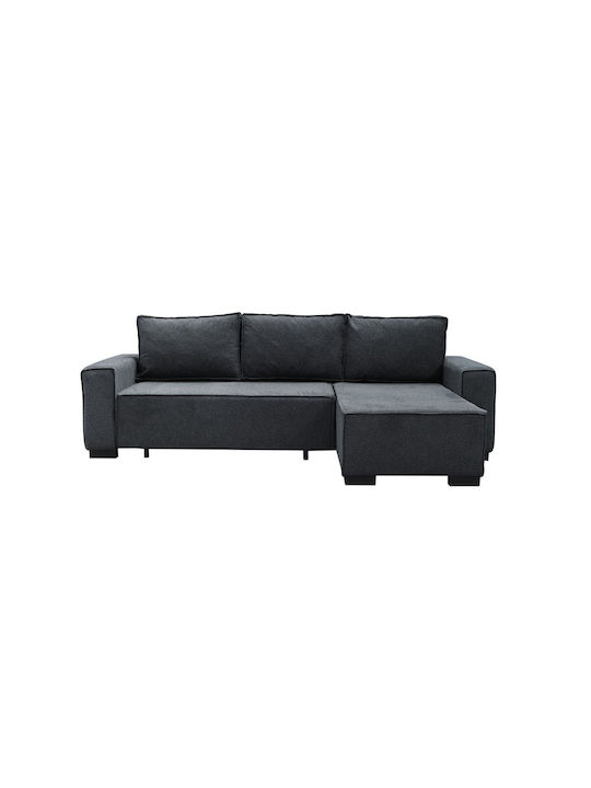London Ecksofa Bett mit Linker Ecke Anthrazit 271x158x90cm E9934,1