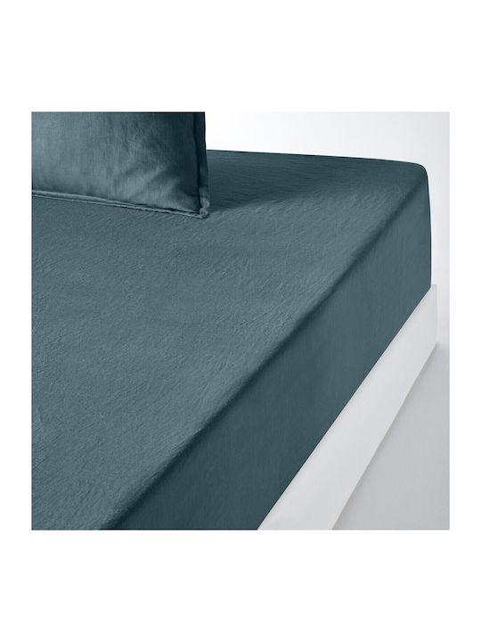 La Redoute Interieurs Σεντόνι Μονό με Λάστιχο 90x190+35εκ. Προπλυμένο λινό