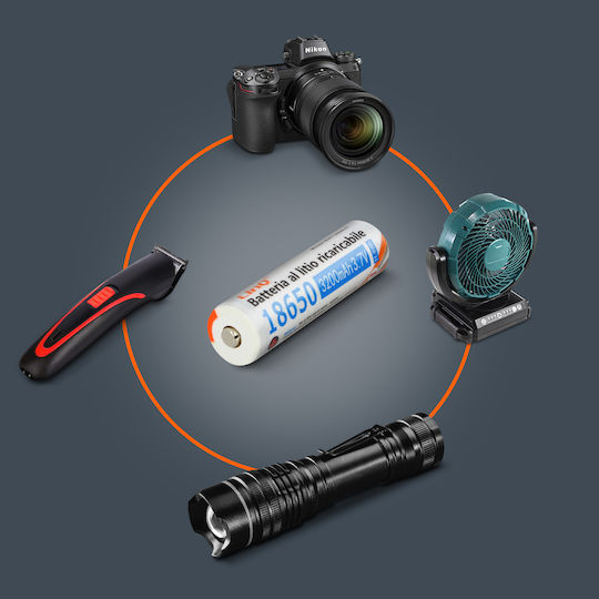 2 Batteries 18650 Lithium 3200mAh 3.7V Rechargeable Standard Head 3200jt Linq