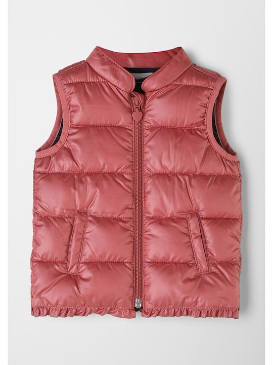 Kinder Steppjacke Ärmellos mit Futter Dark Red