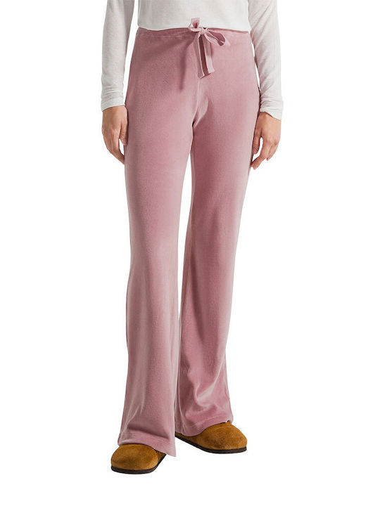 Deha Women's Cotton Trousers Flare Pink