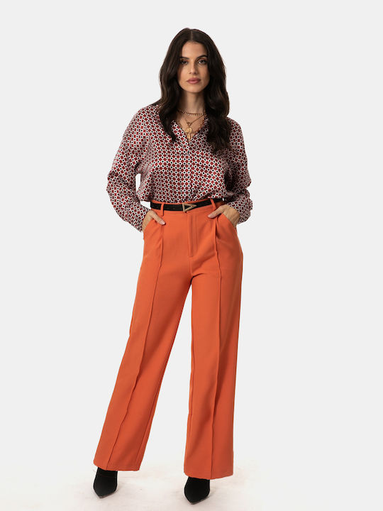 Rock Club Women's Orange Suit in Straight Line