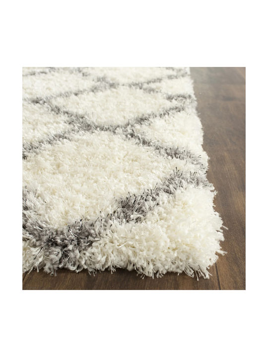 Saray Home Moroccan Rug Rectangular Shaggy Gray