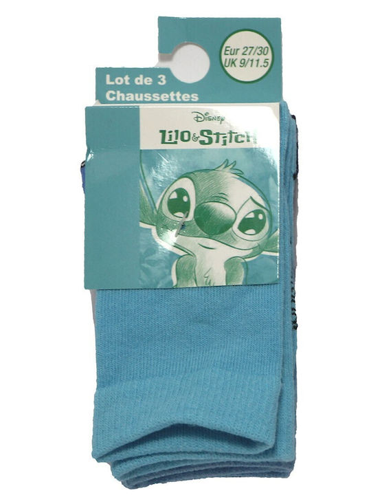 Disney Παιδικές Κάλτσες Lilo Stitch Γαλάζιο 3 Ζευγάρια Disney Παιδικές Κάλτσες Lilo Stitch Γαλάζιο 3 Ζευγάρια