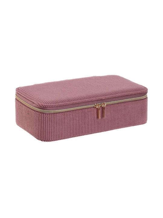 Home Esprit Jewellery Box Cream Magenta 20.5 X 10 X 6 Cm 2 Pieces