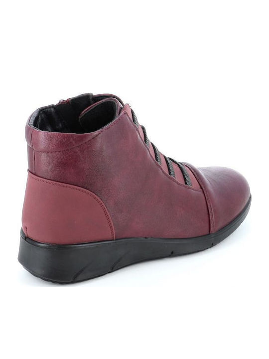 Women's Ankle Boots Platform Burgundy