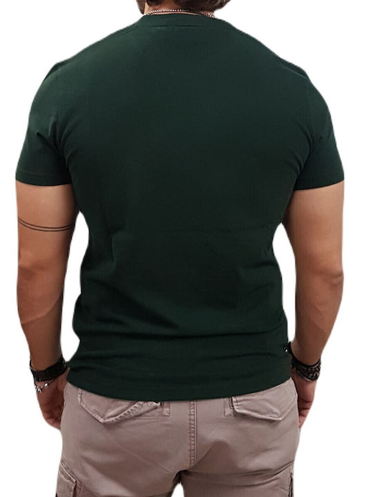 T-shirt Forest Green, Fluro Yellow