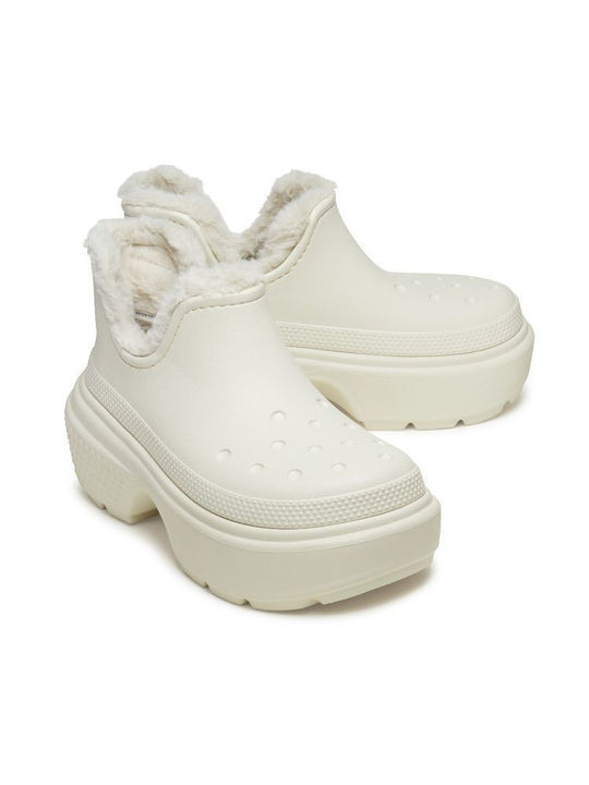 Crocs Lined Shorty Boots White 210673-0JI