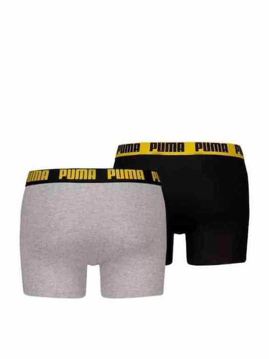 Puma Men's Boxers Grey, Blue, Yellow 2Pack