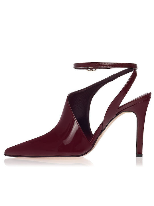 Sante Patent Leather Burgundy High Heels