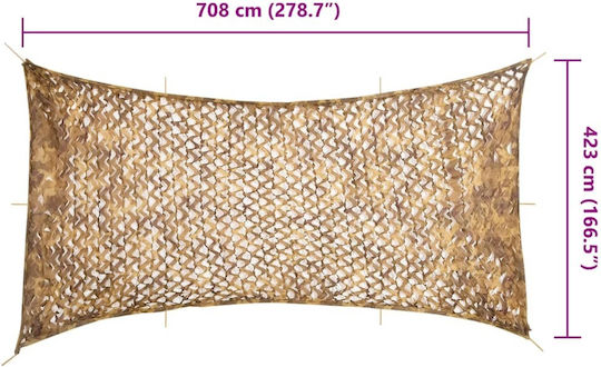vidaXL Camouflage Net Beige 4.23x7.08m