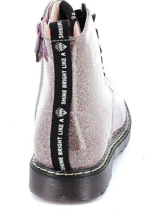 Kids Boots with Zipper Purple