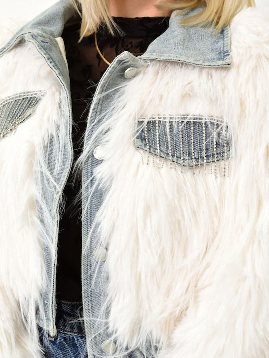 Women's Short Fur White