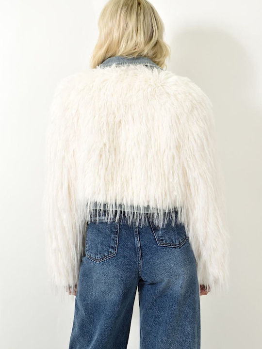 Women's Short Fur White