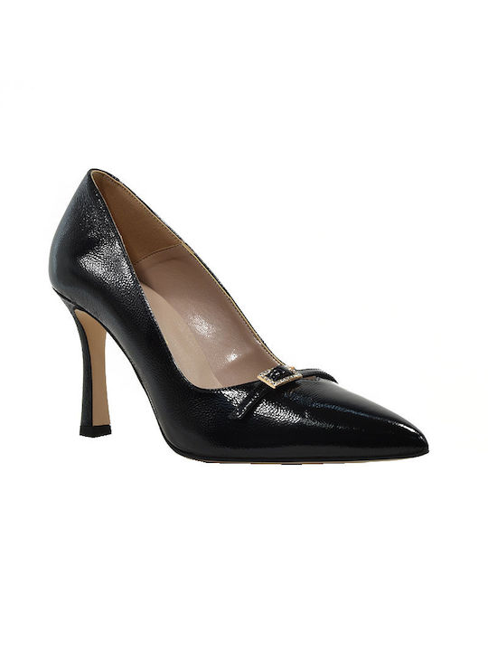 Fardoulis Leather Black Heels