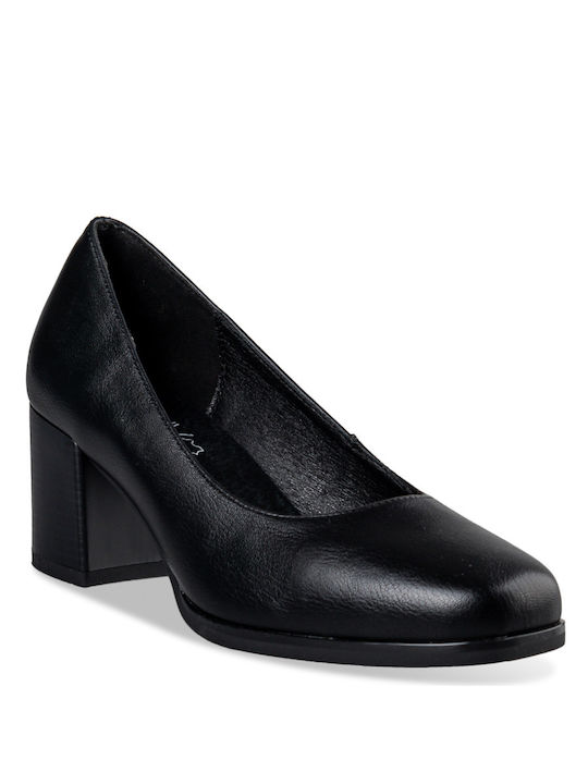 Envie Shoes Synthetic Leather Black Heels