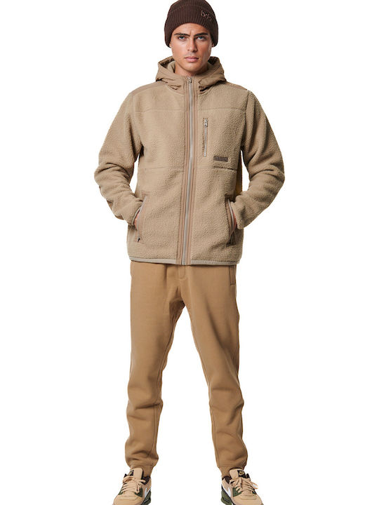 Ανδρική Ζακέτα με Κουκούλα Fossil Beige