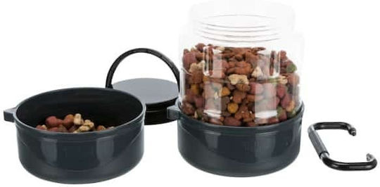 Trixie Plastic Bowl Food & Water for Dog 2x 750ml in Black Color 1pcs