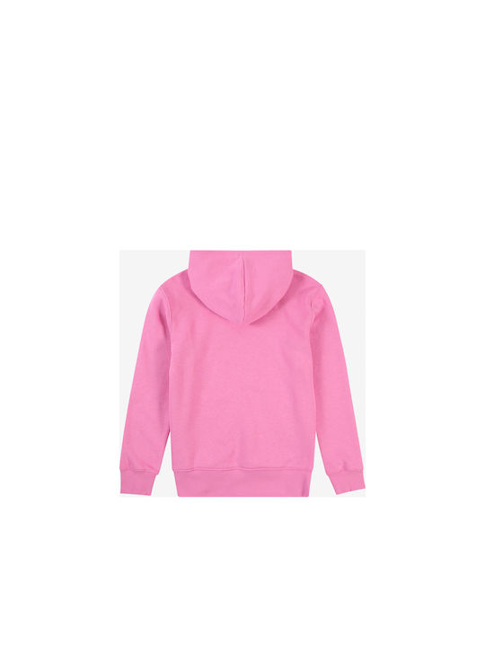 Jordan Kids Sweatshirt with Hood and Pockets fuchsia