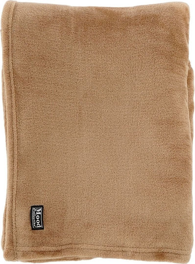 In the mood Collection Furry Sofa Blanket 130x180cm Light Brown