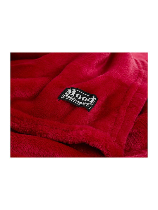 In the mood Collection Κουβέρτα Γούνινη Καναπέ 130x180εκ. Red