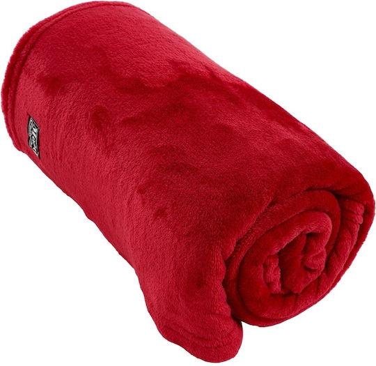 In the mood Collection Furry Couch Blanket 130x180cm Red