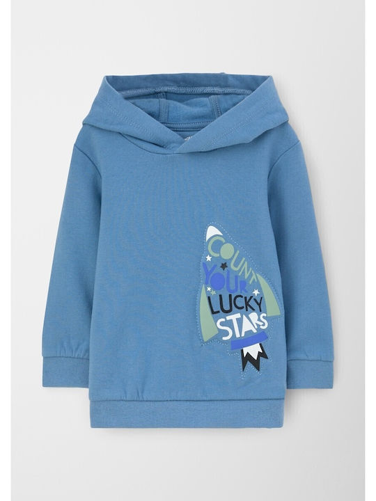 Kids Sweatshirt with Hood and Pockets Blue