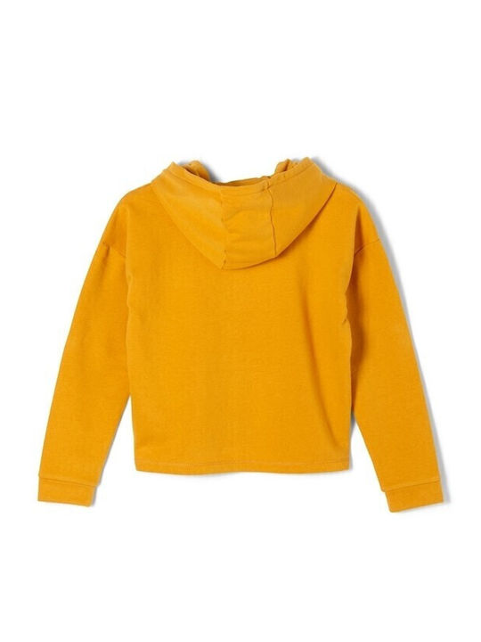 Kids Sweatshirt with Hood and Pockets Yellow