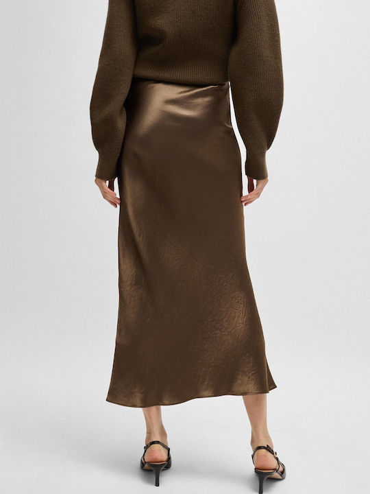 Vesatie Midi Skirt Brown