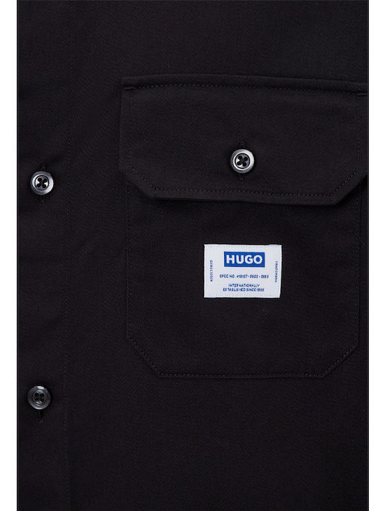 Ekynone Long Sleeve Cotton Shirt in Oversized Line Black