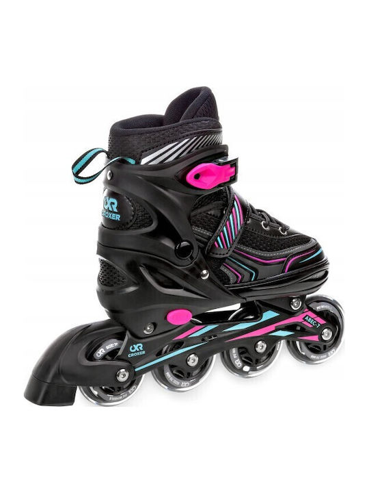 Patine cu rotile ajustabile Croxer Optima Turcoaz Roz S 31-34