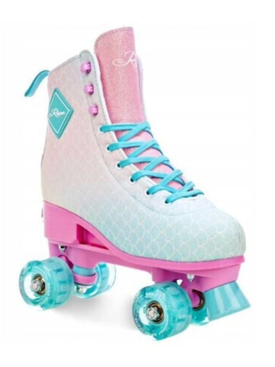Adjustable Raven Mides Roller Skates Led Wheels Turquoise Pink M 35-38