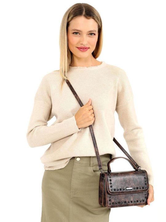 Doca Damen Tasche Hand Braun