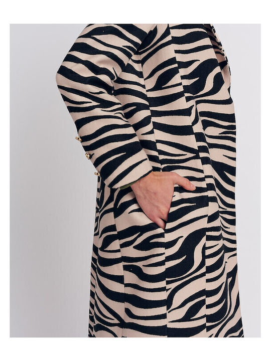 Frauen Leopard Schwarz Jacke