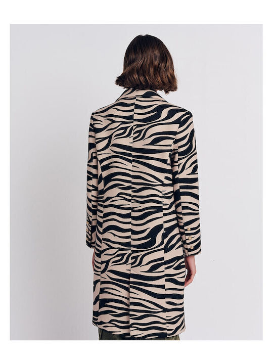Frauen Leopard Schwarz Jacke
