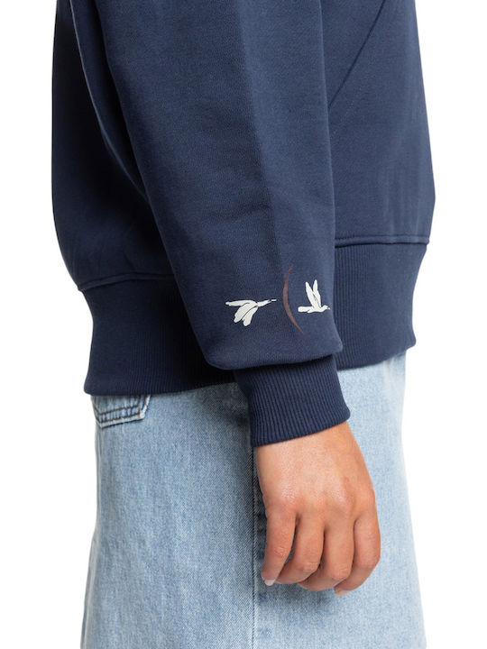Women's Sweatshirt Jacket Hooded Navy Blue
